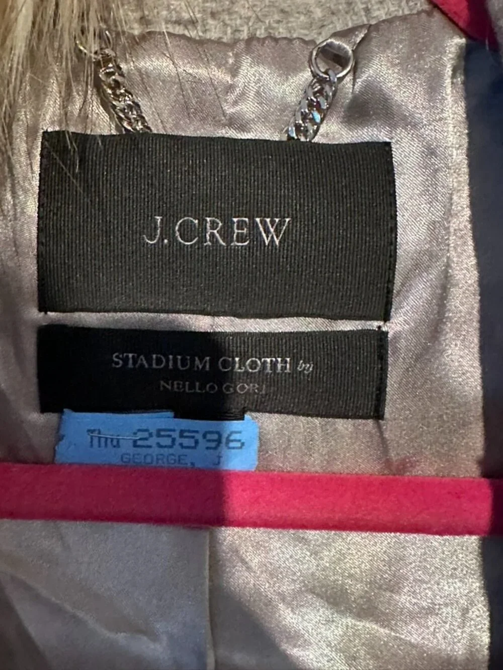 J.Crew Grey Wool Stadium Coat, Size M - Picture 5 of 5